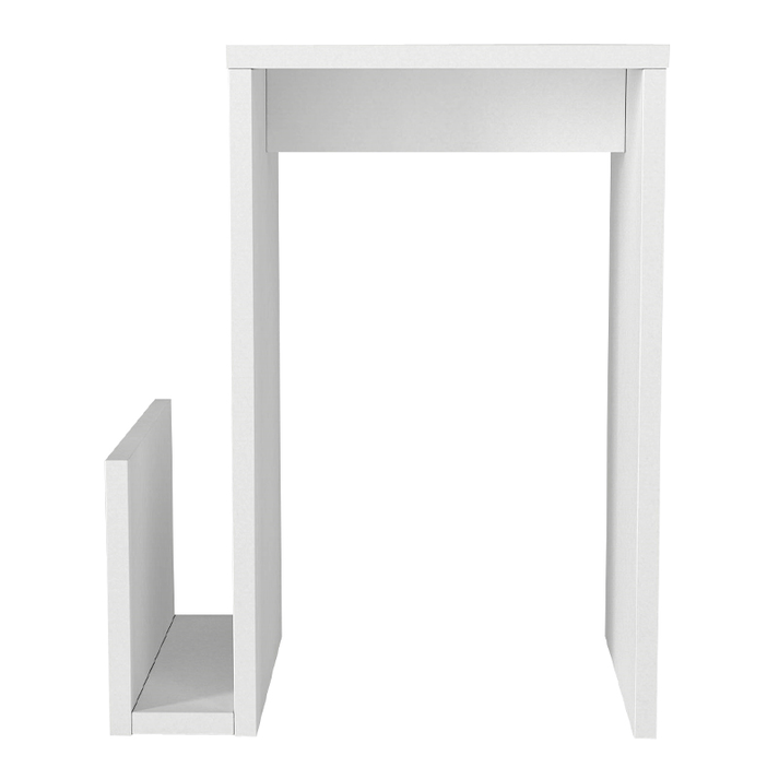 Τραπεζάκι βοηθητικό Regnar χρώμα λευκό  43,1x33,5x52εκ.