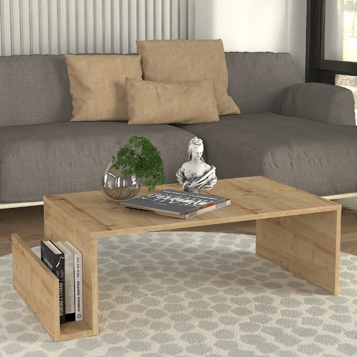 Τραπεζάκι σαλονιού Regnar χρώμα sapphire oak 100,6x55x31,8εκ.