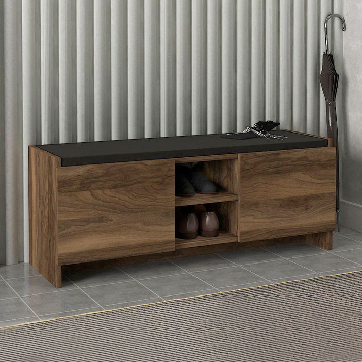 Παπουτσοθήκη Verly χρώμα καρυδί 110x33,2x43εκ.