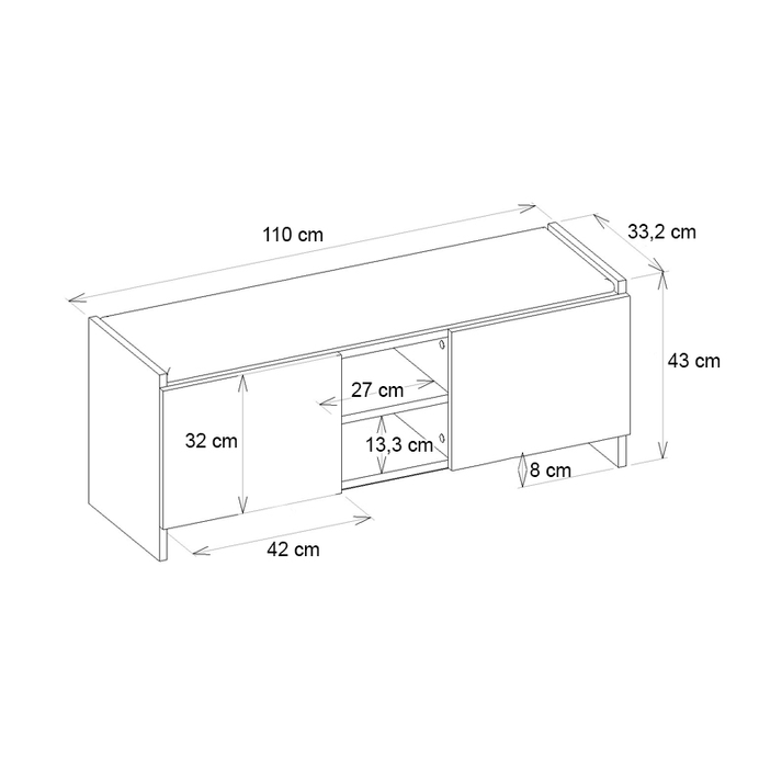 Παπουτσοθήκη Verly χρώμα καρυδί 110x33,2x43εκ.