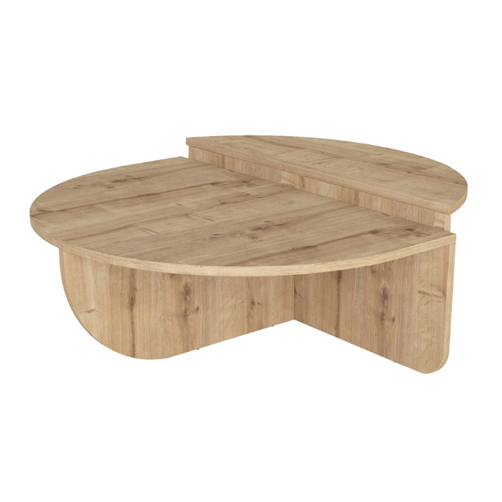 Τραπεζάκι σαλονιού Nilvia χρώμα sapphire oak Ø85x35εκ.