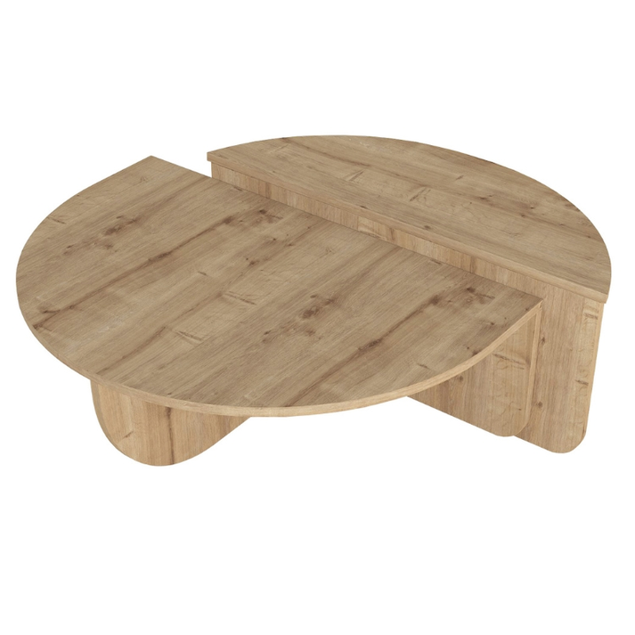 Τραπεζάκι σαλονιού Nilvia χρώμα sapphire oak Ø85x35εκ.