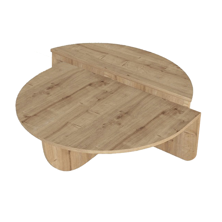 Τραπεζάκι σαλονιού Nilvia χρώμα sapphire oak Ø85x35εκ.