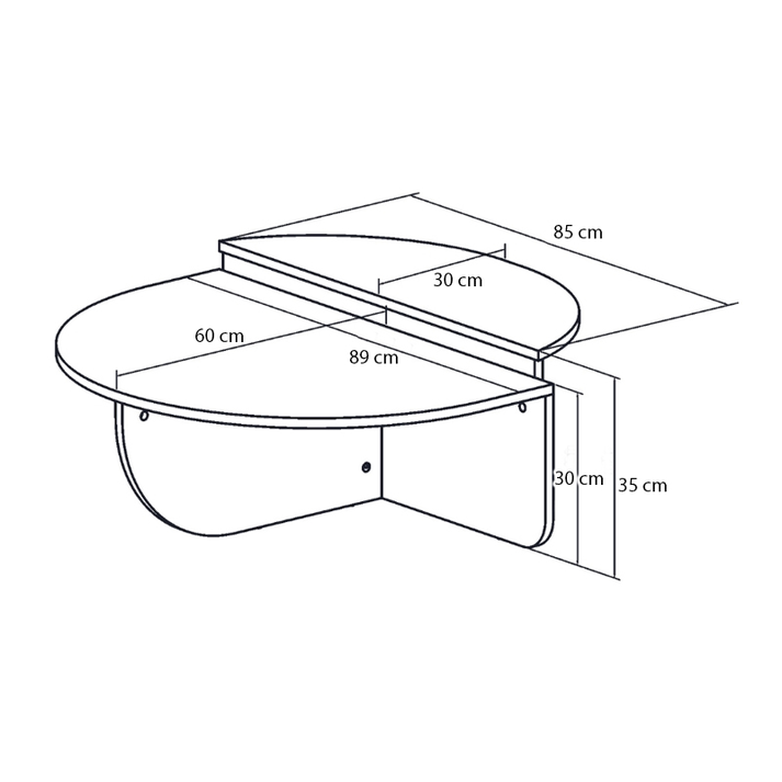 Τραπεζάκι σαλονιού Nilvia χρώμα sapphire oak Ø85x35εκ.