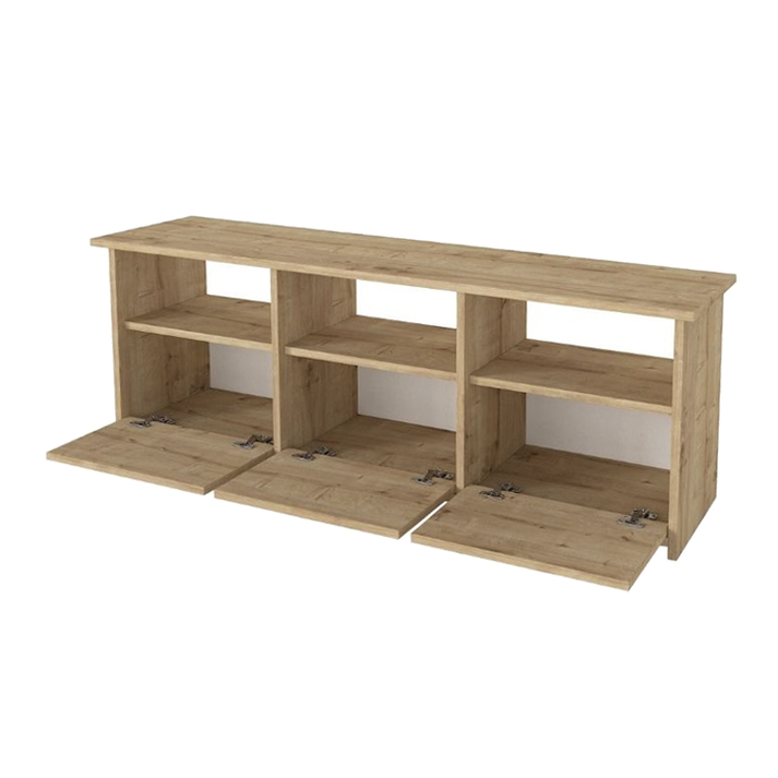 Έπιπλο τηλεόρασης Mahen χρώμα sapphire oak 140x35x49,8εκ.