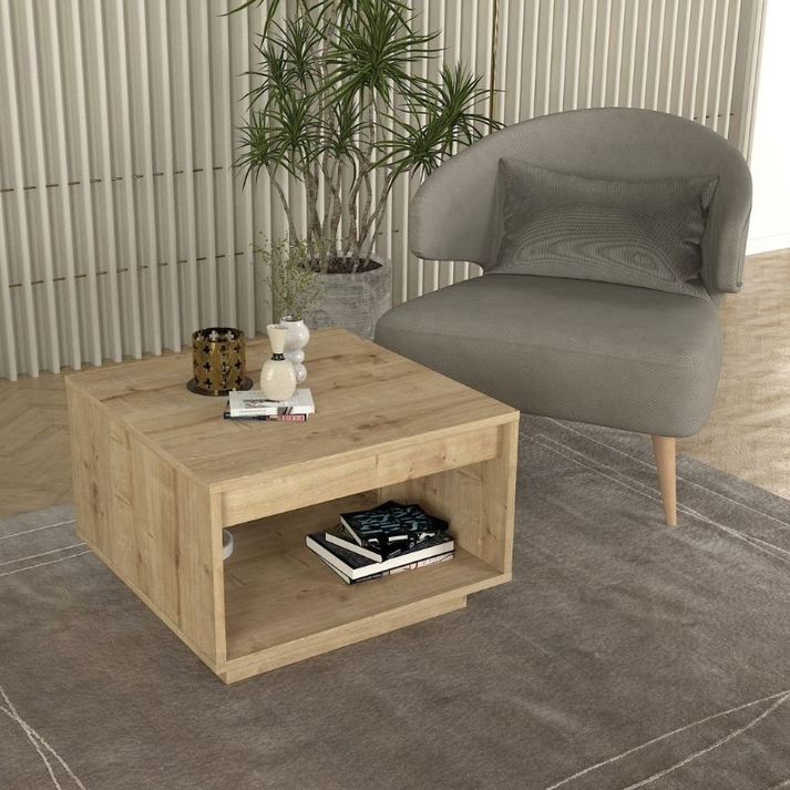 Τραπεζάκι σαλονιού Onda χρώμα sapphire oak 60x60x40εκ.