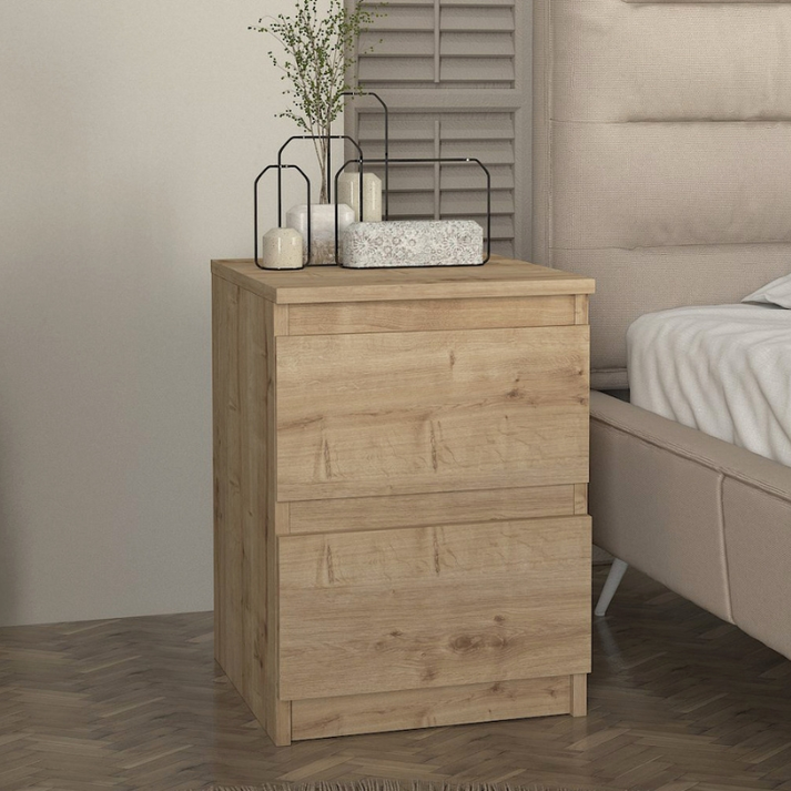 Κομοδίνο Breve χρώμα sapphire oak 39,8x41,8x55εκ.