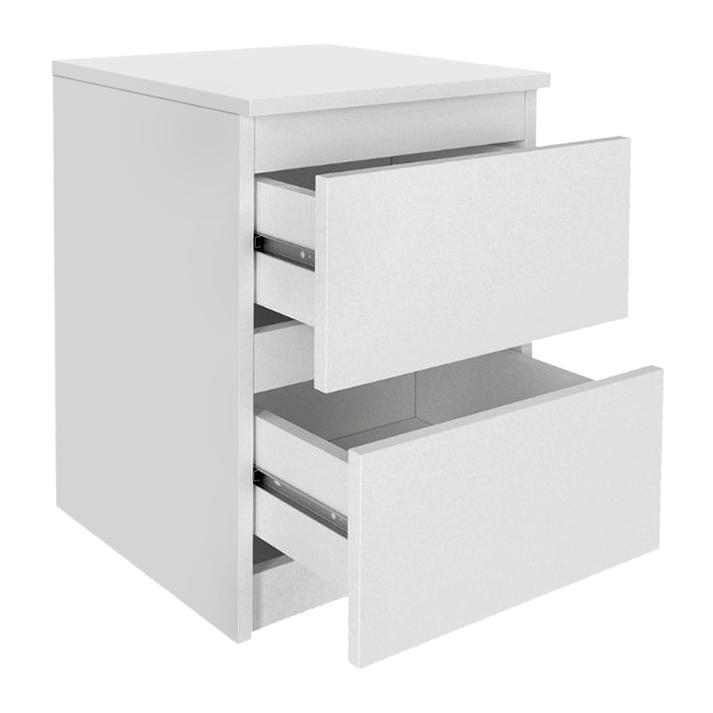 Κομοδίνο Breve χρώμα λευκό 39,8x41,8x55εκ.