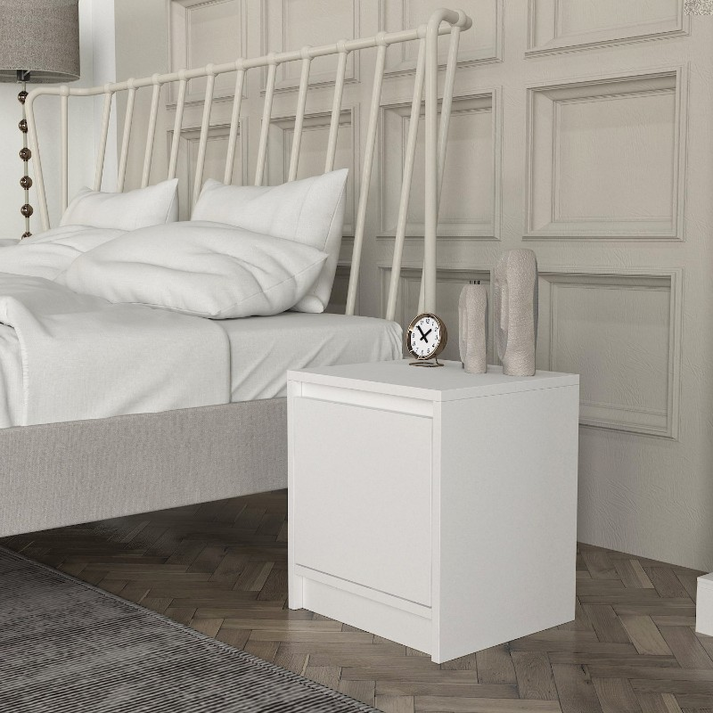 Κομοδίνο Conve χρώμα λευκό 40x35x45εκ.