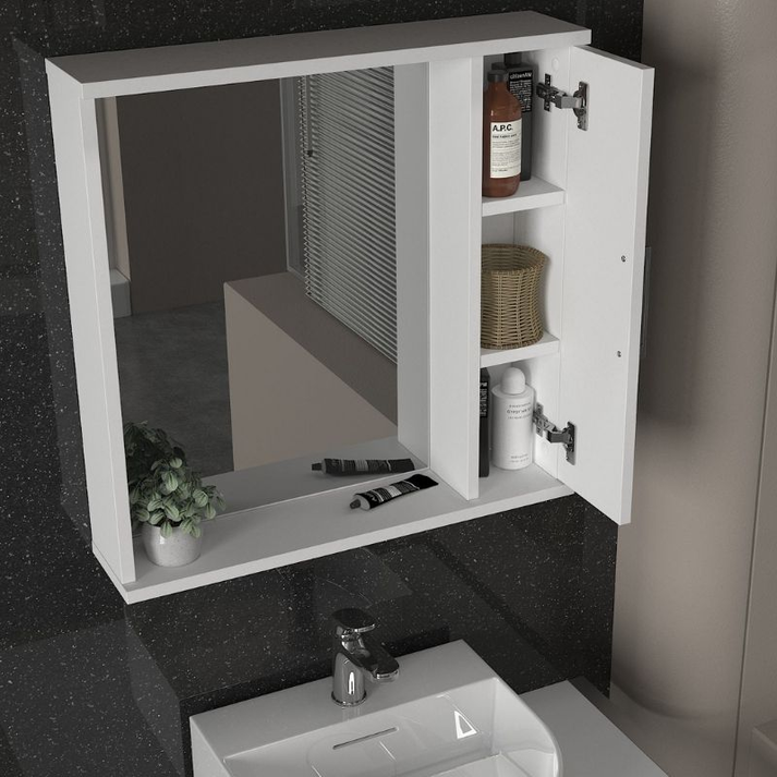 Καθρέπτης μπάνιου Deal χρώμα λευκό 65x15,3x65εκ.