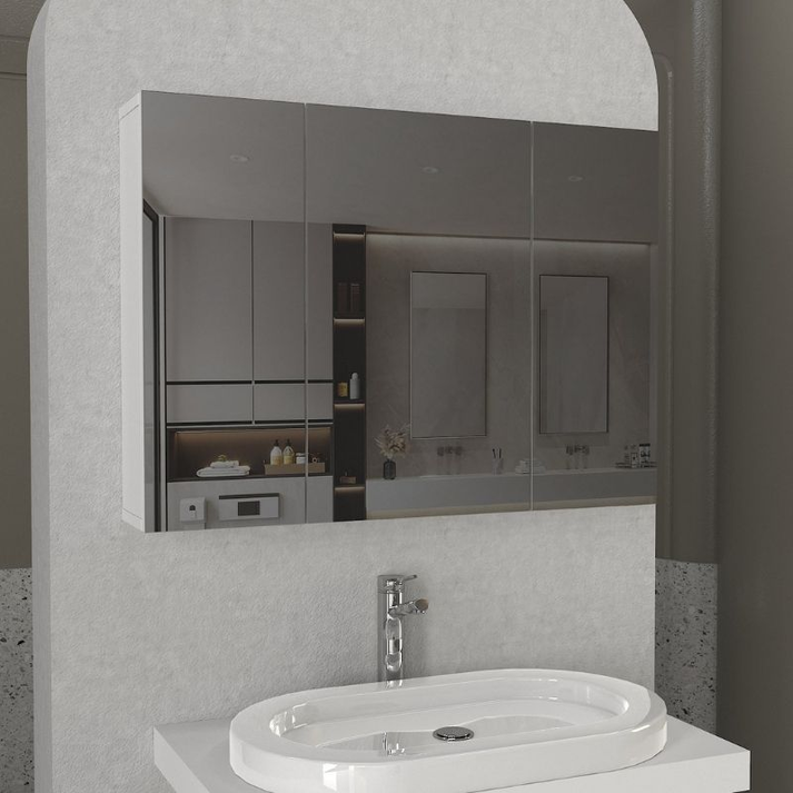 Καθρέπτης μπάνιου Base χρώμα λευκό 90x17,1x65εκ.