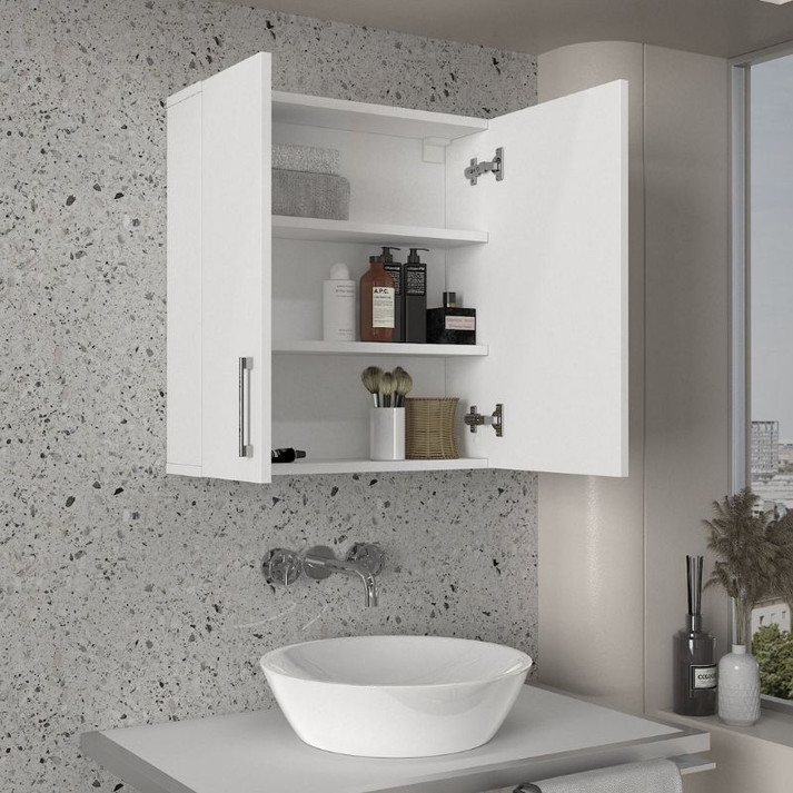 Καθρέπτης μπάνιου Ditto χρώμα λευκό 59,6x16,4x64,8εκ.