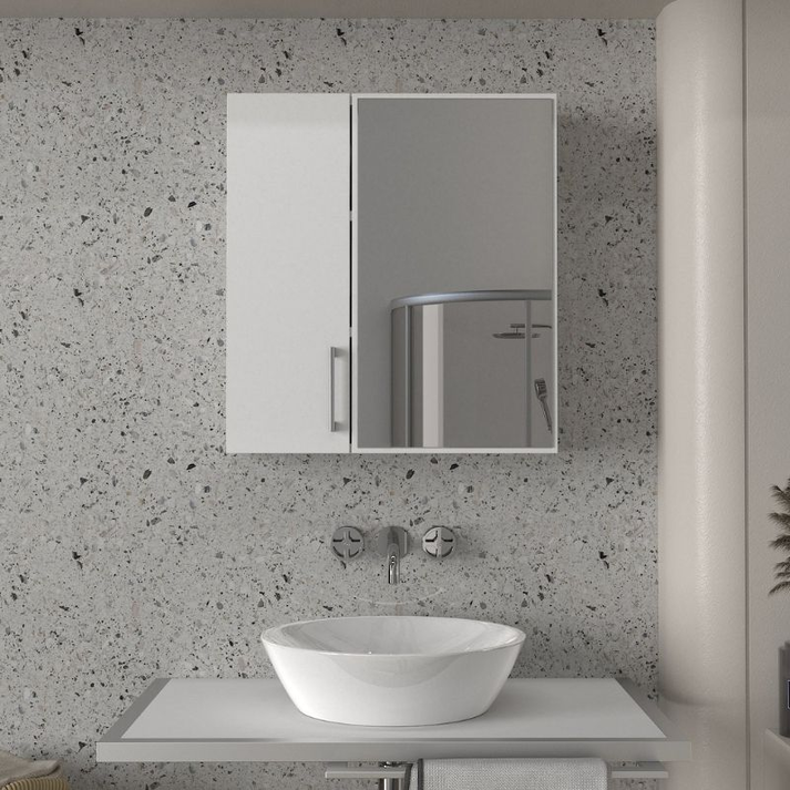 Καθρέπτης μπάνιου Ditto χρώμα λευκό 59,6x16,4x64,8εκ.