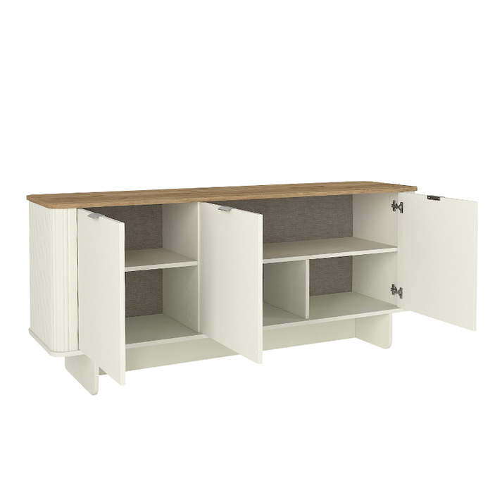 Μπουφές Bohema χρώμα ivory - sepet oak 180x47x76,6εκ.