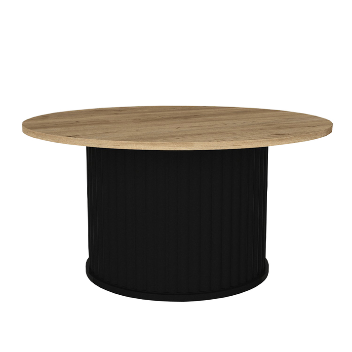 Τραπεζάκι σαλονιού Bohema χρώμα μαύρο - sepet oak Ø85x43,2εκ.