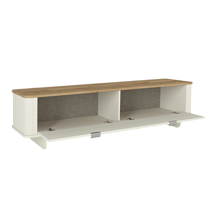 Έπιπλο τηλεόρασης Bohema χρώμα ivory - sepet oak 180x47x45,6εκ.
