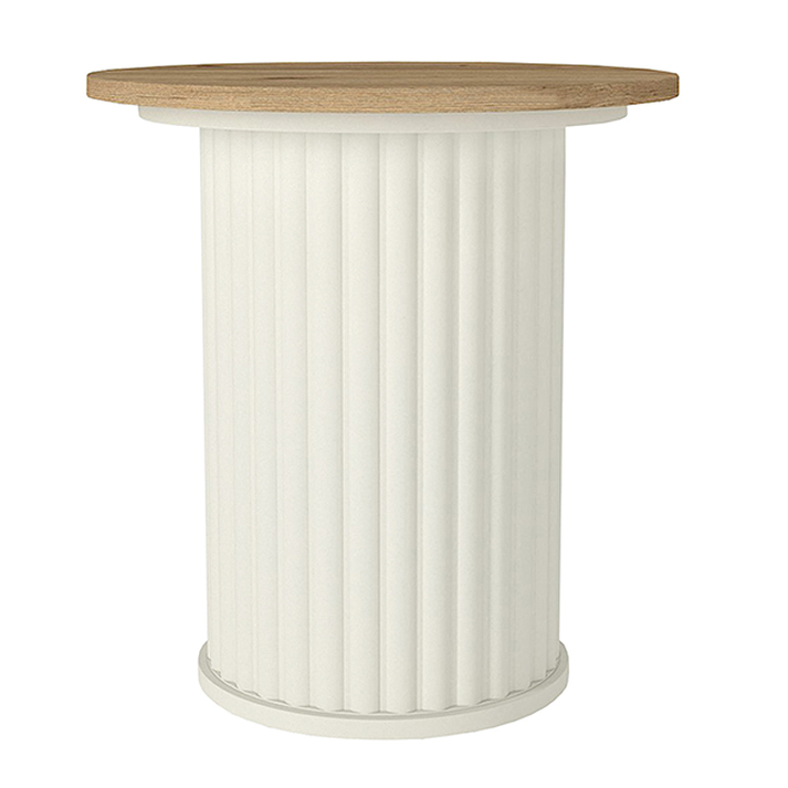 Τραπεζάκι βοηθητικό Bohema χρώμα ivory - sepet oak Ø50x53,2εκ.