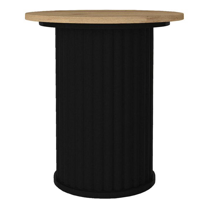 Τραπεζάκι βοηθητικό Bohema χρώμα μαύρο - sepet oak Ø50x53,2εκ.
