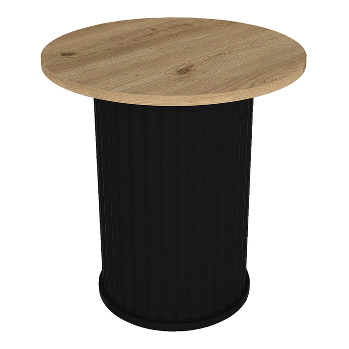 Τραπεζάκι βοηθητικό Bohema χρώμα μαύρο - sepet oak Ø50x53,2εκ.
