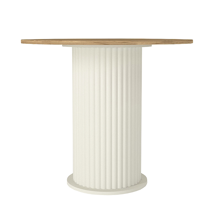 Τραπέζι Bohema χρώμα ivory - sepet oak Ø90x77,7εκ.