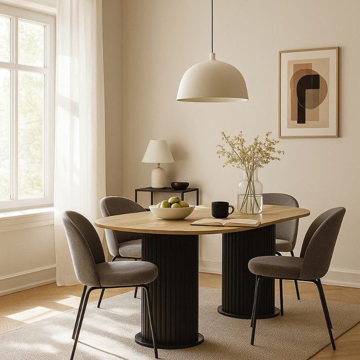 Τραπέζι Bohema χρώμα μαύρο - sepet oak 180x90x77,7εκ.