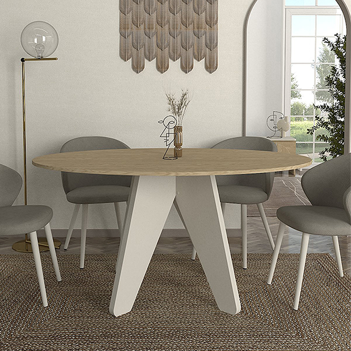 Τραπέζι Rebel χρώμα rota oak - sandstone 150x90x75εκ.