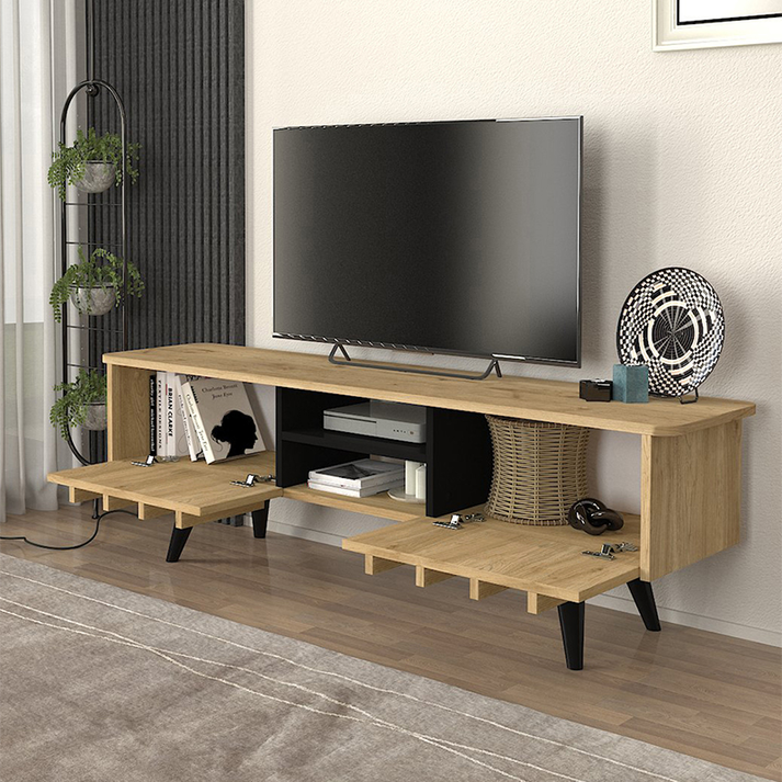 Έπιπλο τηλεόρασης Gemma χρώμα sepet oak 150x35x46,7εκ.