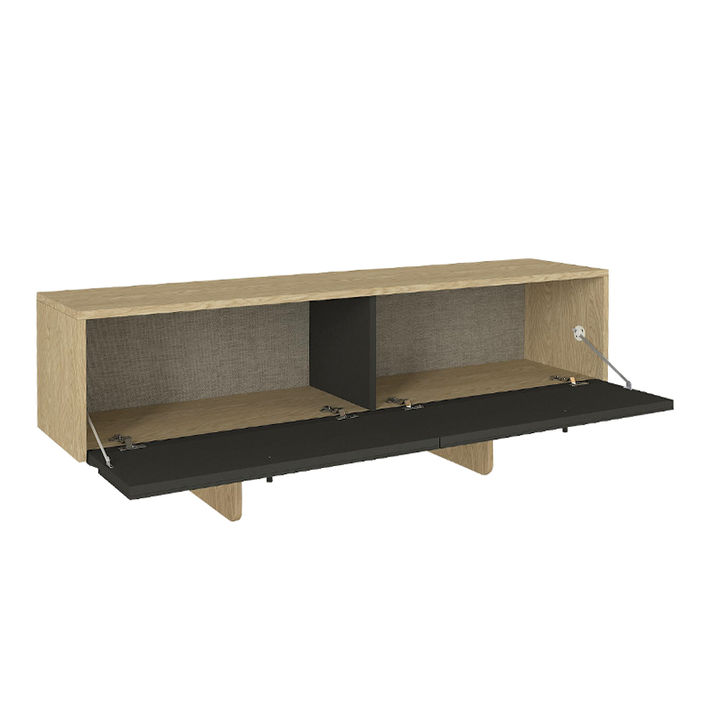 Έπιπλο τηλεόρασης Lava χρώμα rota oak - ανθρακί 150x35x51,3εκ.