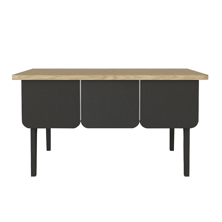 Τραπεζάκι σαλονιού Pedro χρώμα ανθρακί - rota oak 73,2x73,2x38,6εκ.