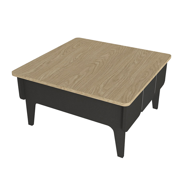 Τραπεζάκι σαλονιού Pedro χρώμα ανθρακί - rota oak 73,2x73,2x38,6εκ.