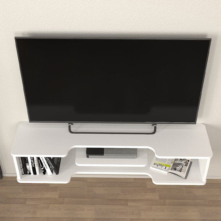 Έπιπλο τηλεόρασης επιτοίχιο Perry χρώμα λευκό 120x29,6x25,6εκ.