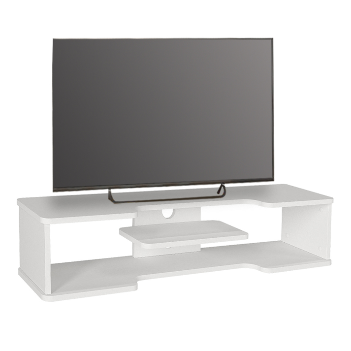 Έπιπλο τηλεόρασης επιτοίχιο Perry χρώμα λευκό 120x29,6x25,6εκ.
