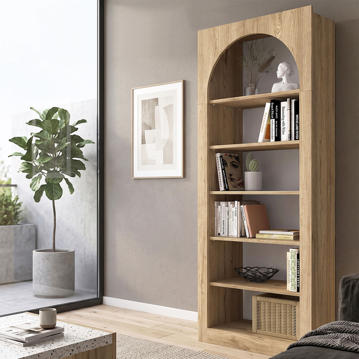 Βιβλιοθήκη Voila Sepet Oak 74x35x180 εκ.