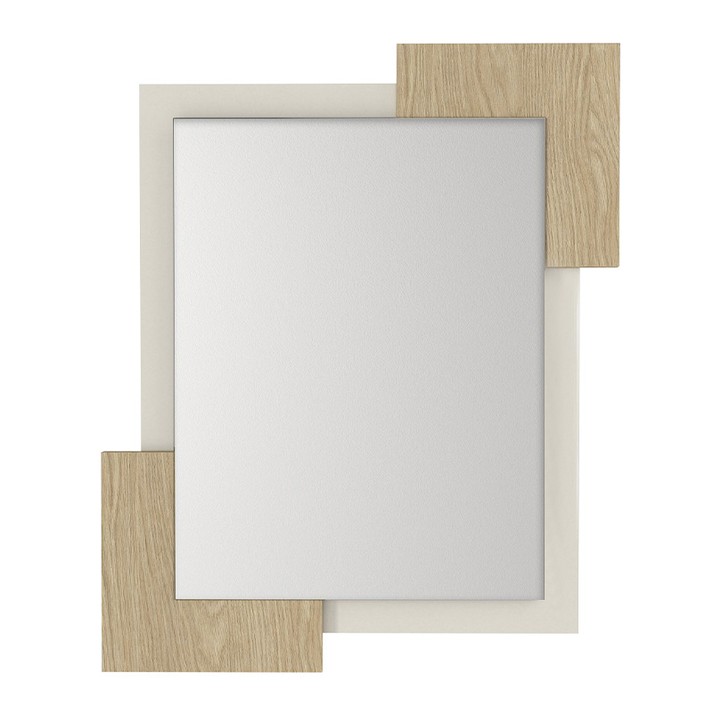 Καθρέπτης τοίχου Selinos χρώμα sandstone - rota oak 65x2,2x85εκ.