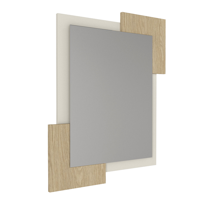 Καθρέπτης τοίχου Selinos χρώμα sandstone - rota oak 65x2,2x85εκ.