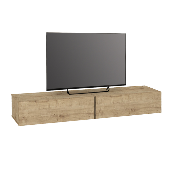 Έπιπλο τηλεόρασης επιτοίχιο Espanse χρώμα sapphire oak 241,8x31,7x30εκ.