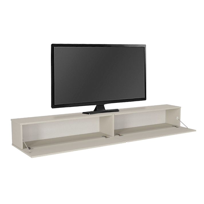 Wall-mounted TV unit Espanse sandstone 241.8x31.7x30 cm