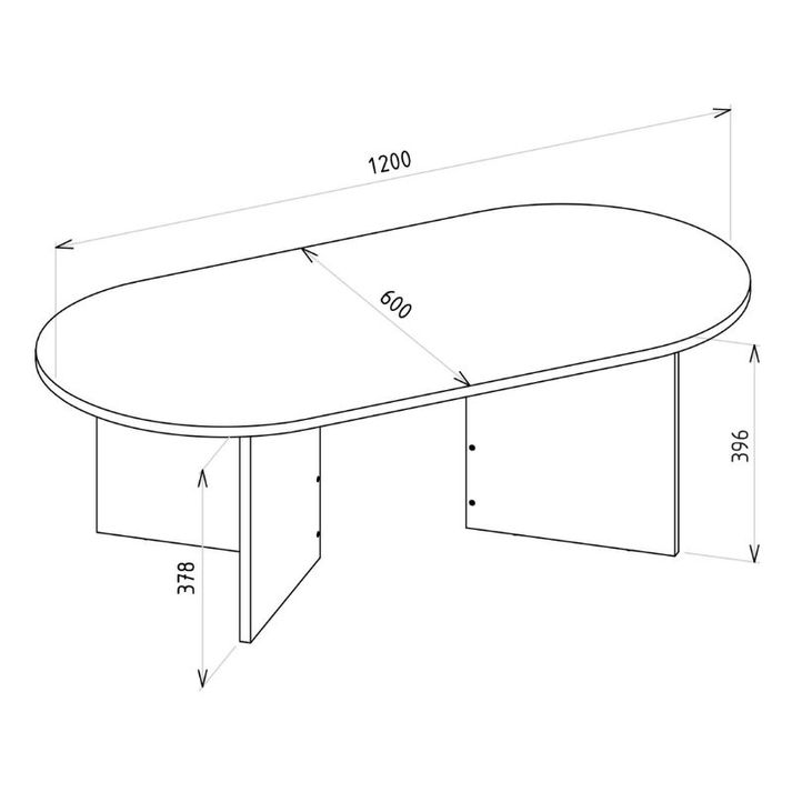 Τραπεζάκι σαλονιού Cortado χρώμα sapphire oak 120x60x39,6εκ.