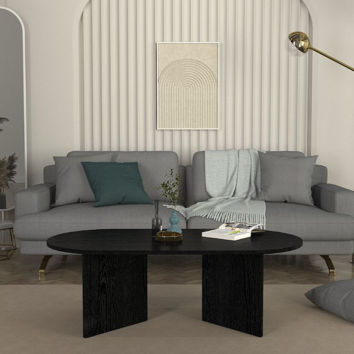 Τραπεζάκι σαλονιού Cortado χρώμα sencron black 120x60x39,6εκ.