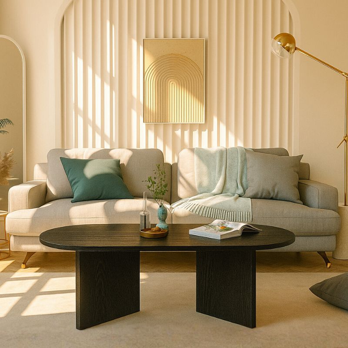 Τραπεζάκι σαλονιού Cortado χρώμα sencron black 120x60x39,6εκ.