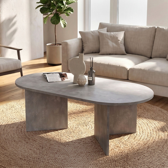 Cortado Living Room Coffee Table Concrete Gray 120x60x39.6 cm