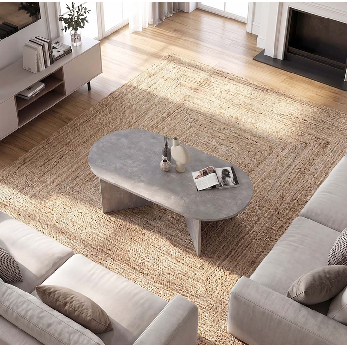 Cortado Living Room Coffee Table Concrete Gray 120x60x39.6 cm