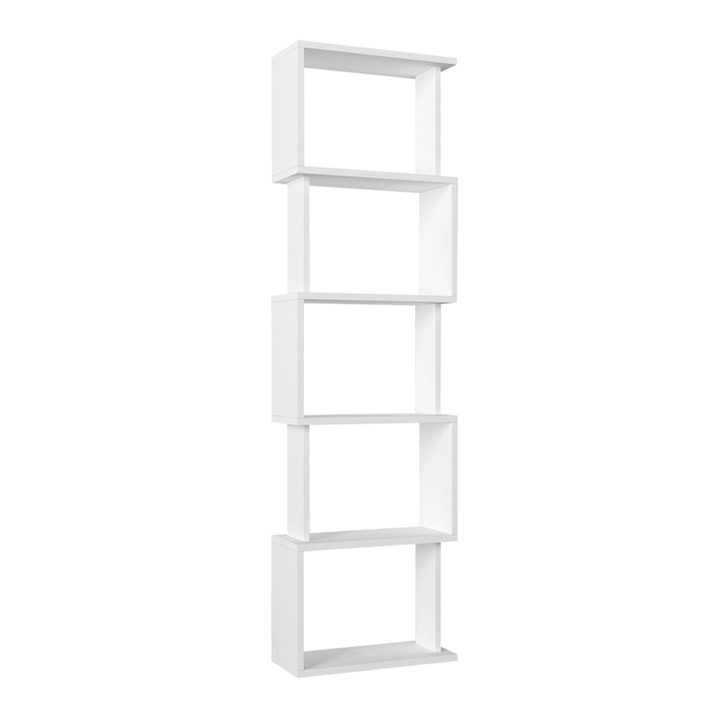 Βιβλιοθήκη Alvina χρώμα λευκό 45x19,6x158,8εκ.