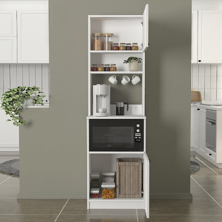 Έπιπλο κουζίνας Tuco 1 χρώμα λευκό 53,8x40x180εκ.