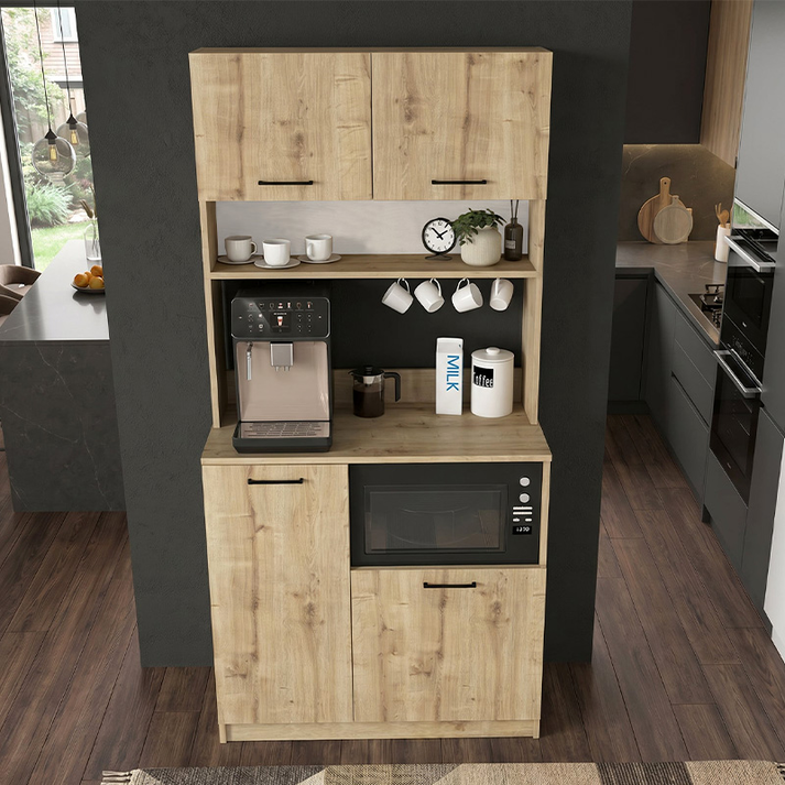 Έπιπλο κουζίνας Tuco 2 χρώμα sapphire oak 90x40x180εκ.