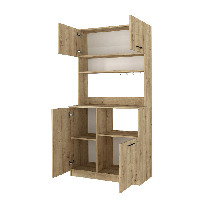 Έπιπλο κουζίνας Tuco 2 χρώμα sapphire oak 90x40x180εκ.