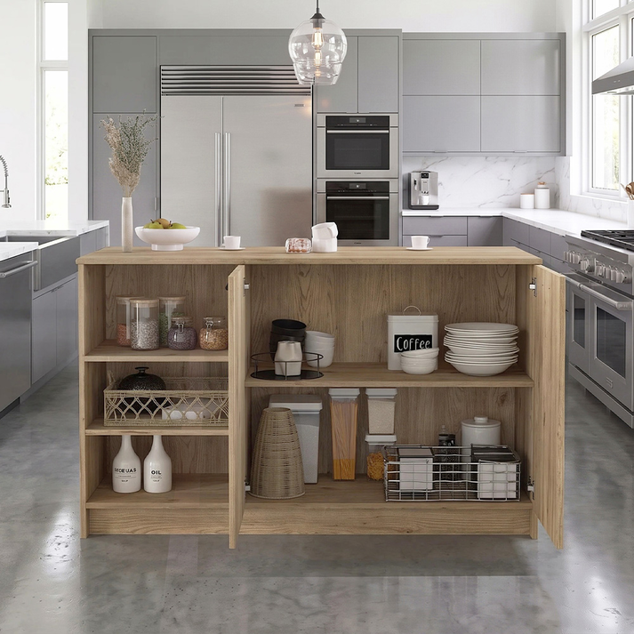 Τραπέζι Πάγκος Κουζίνας Peres Sepet Oak 150x70x91,8 εκ.
