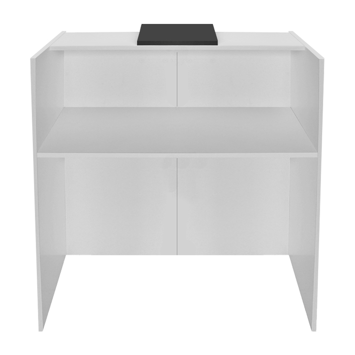 Γραφείο υποδοχής - reception Hola χρώμα λευκό - ανθρακί 93,6x45,2x110,3εκ.