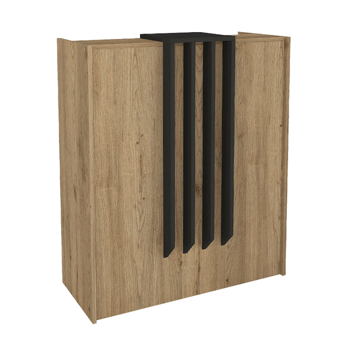 Γραφείο υποδοχής - reception Hola χρώμα sepet oak - ανθρακί 93,6x45,2x110,3εκ.