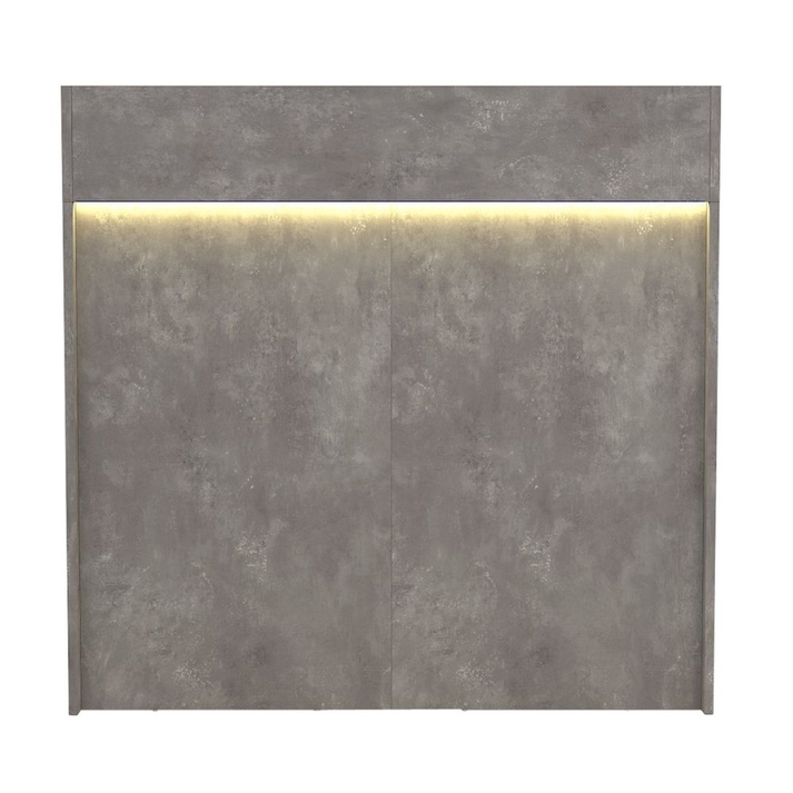 Γραφείο υποδοχής Wilko με LED γκρι σκυροδέματος 113,6x42x110 εκ.